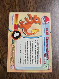 #05 Charmeleon - Pokemon Topps Card - Green Logo - Image 2