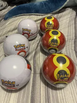 Pokemon 2025 Q4 Poke Ball Tin Display Set Of 6 Pokeballs New Sealed Unopened - Image 1