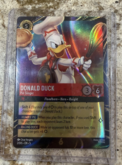 Disney Lorcana Donald Duck Pie Slinger Epcot Promo Rare Holo 2/DIS EN 5 - Image 1