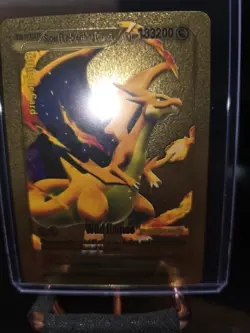 Super Fire-Breathing Dragon Charizard Hp 183200 Fan Gold Card 083/110 - Image 3