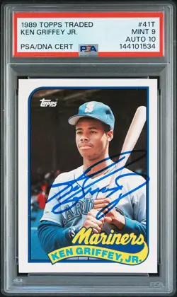 1989 Topps Traded Ken Griffey JR. #41T PSA 9 - Image 1