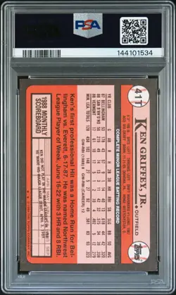 1989 Topps Traded Ken Griffey JR. #41T PSA 9 - Image 2