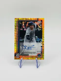 2025 Topps Chrome Logofractor - Dillon Dingler Rookie Gold Auto /50 RA-DD - Image 1