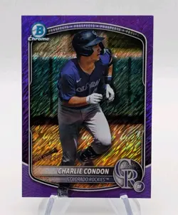 Charlie Condon 2025 Bowman Chrome #BCP-248 Purple Shimmer Refractor #d/250 - Image 1