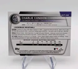 Charlie Condon 2025 Bowman Chrome #BCP-248 Purple Shimmer Refractor #d/250 - Image 2