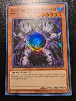Yugioh Caius the Shadow Monarch OP19-EN004 Super Rare NM - Image 1