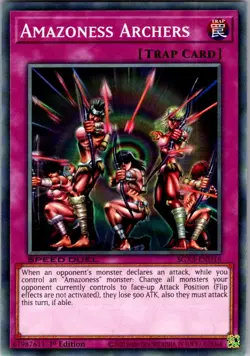 Amazoness Archers Speed Duel GX: Duelists of Shadows 1st Edition Yu-Gi-Oh NM - Image 1