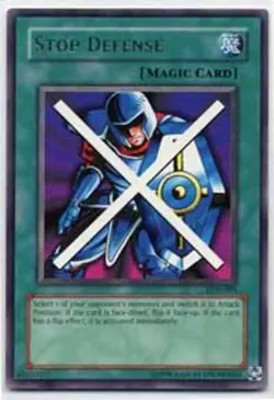 Yugioh! LP Stop Defense - LOB-095 - Rare - 1st Edition Lightly Played, English - Image 1