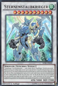 Yu-Gi-Oh! Sternenstaubkrieger SDSE-DE040 German TCG Card 1st Edition Konami - Image 1