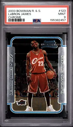 LeBron James Rookie Card 2003-04 Bowman Chrome #123 PSA 9 - Image 1