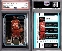 LeBron James Rookie Card 2003-04 Bowman Chrome #123 PSA 9 - Image 3