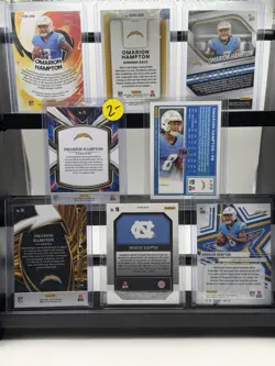 Panini Omarion Hampton Chargers Rookie 8 Card Lot 2025 Prizm Select Optic - Image 2