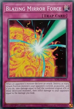 SDPL-EN034 BLAZING MIRROR FORCE COMMON 1ST EDITION YuGiOh CARD - Image 1