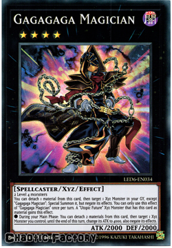 YUGIOH LED6-EN034 Gagagaga Magician Super Rare 1st Edition NM - Image 1