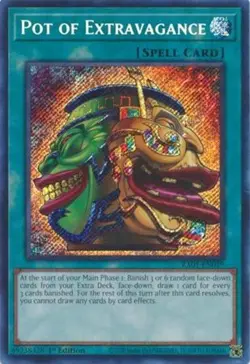 Pot of Extravagance RA01-EN059 Secret Rare Yugioh 25th Anniv Rarity Collection - Image 1