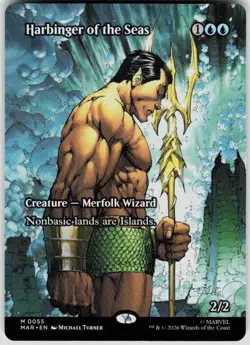 Harbinger of the Seas Borderless 55 Marvel Universe Eternal Legal MTG - Image 1