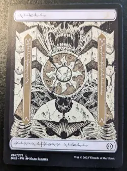 Plains (Phyrexian Full Art) 267/271 ONE Land Phyrexia: All Will Be One MTG - Image 1