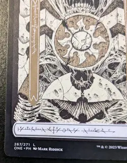Plains (Phyrexian Full Art) 267/271 ONE Land Phyrexia: All Will Be One MTG - Image 4