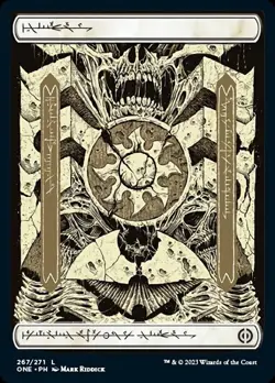 FOIL FULL-ART PHYREXIAN PLAINS (267) NM! *PHYREXIA: ALL WILL BE ONE* - Image 1