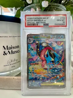 PSA 10 Mega Greninja Ex SAR 114/083 M4 Ninja Spinner 2026 Pokemon Card Japanese - Image 1