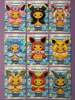 Poncho Pikachu Eeveelutions - Attacks 2 Card Database Cracked Ice - 9 Card Set - Image 1