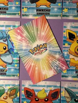 Poncho Pikachu Eeveelutions - Attacks 2 Card Database Cracked Ice - 9 Card Set - Image 2