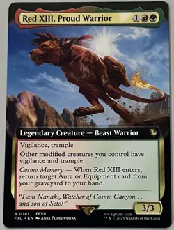 MTG FF Commander Red XIII, Proud Warrior Legendary Creature RARE REGULAR #0181 - Image 1
