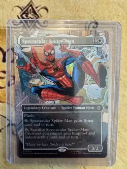 MTG Spectacular Spider-Man (0014) *Foil* Borderless Spider-Man SPM NM/MT - Image 1