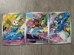Pokemon First Partners Illustration Collection MEP Rowlet Litten Popplio - Image 2
