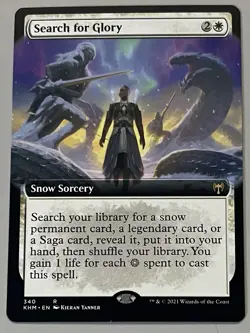 MTG Kaldheim Search for Glory Snow Sorcery RARE REGULAR #340 - Image 1