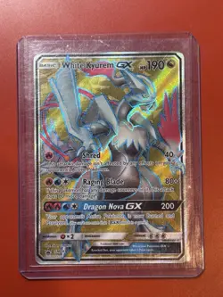 Mint Pokemon FULL ART White Kyurem GX Black Star Promo SM141 English Edition - Image 1