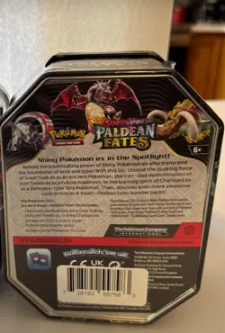Pokemon TCG: Paldean Fates Shiny Great Tusk EX Tin (New And Sealed) - Image 2