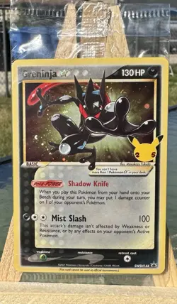 Pokemon Greninja Black Star Promo SWSH144 Celebration Gold Star Holo SEALED - Image 1