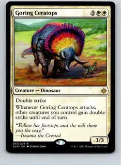 Magic the Gathering Goring Ceratops Ixalan MTG Free Shipping! - Image 1