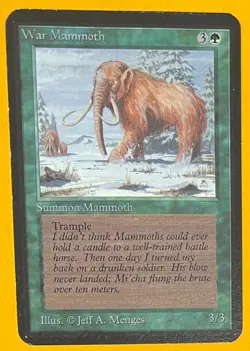 MTG WAR MAMMOTH Alpha (OldManMTG 008-529) - Image 1