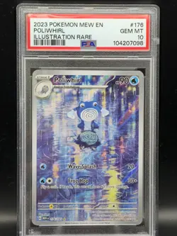 Poliwhirl #176 2023 Pokemon Mew En-151 PSA 10 GEM MINT Illustration Rare - Image 1