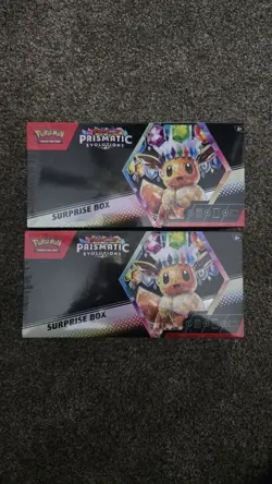 Pokemon TCG Scarlet & Violet Prismatic Evolutions Surprise Box (Lot of 2) SEALED - Image 1