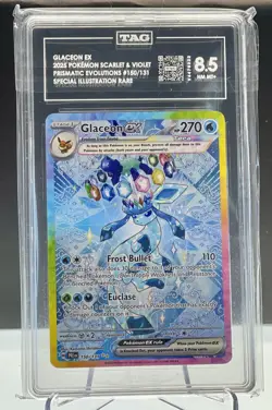 Glaceon ex #150/131 TAG 8.5 NM-MT+ - Pokemon 2025 Prismatic Evolutions SIR - Image 1