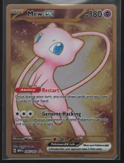 2023 Pokemon Mew ex Full Art 151 Gold Metal Card 205/165 - Image 1