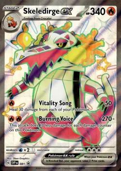 Skeledirge ex 081 Holo Scarlet & Violet Promo Pokemon JUMBO Card Lightly Played - Image 1