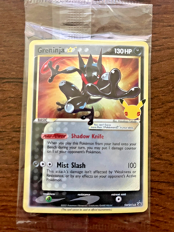 Pokemon Greninja Black Star Promo SWSH144 Celebration Gold Star Holo SEALED - Image 1