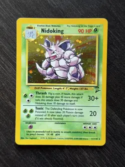Nidoking 11/130 Holo Rare - Pokemon TCG Base Set 2 WOTC - Near Mint #35 - Image 1