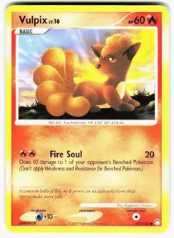 Vulpix 107/123 Common Mysterious Treasures Pokemon Lightly Played - Image 1