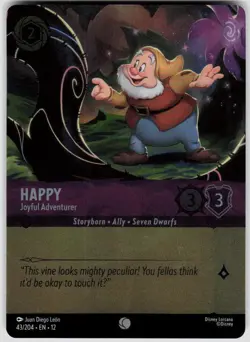 Happy Joyful Adventurer Foil 43/204 Wilds Unknown Disney Lorcana - Image 1