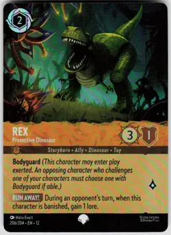 Rex Protective Dinosaur Epic Foil 206/204 Wilds Unknown Disney Lorcana - Image 1