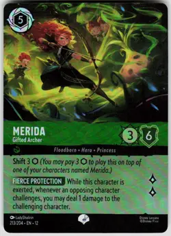 Merida Gifted Archer Epic Foil 213/204 Wilds Unknown Disney Lorcana - Image 1
