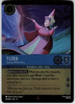 Flora Strong Willed Fairy Foil 141/204 Wilds Unknown Disney Lorcana - Image 1
