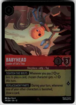 Babyhead Leader of Sid's Toys Foil 119/204 Wilds Unknown Disney Lorcana - Image 1