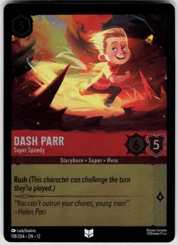 Dash Parr Super Speedy Foil 118/204 Wilds Unknown Disney Lorcana - Image 1