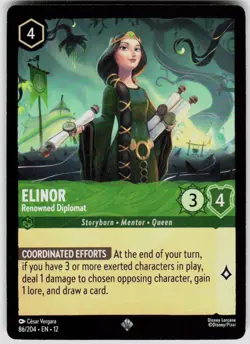 Elinor Renowned Diplomat 86/204 Wilds Unknown Disney Lorcana - Image 1